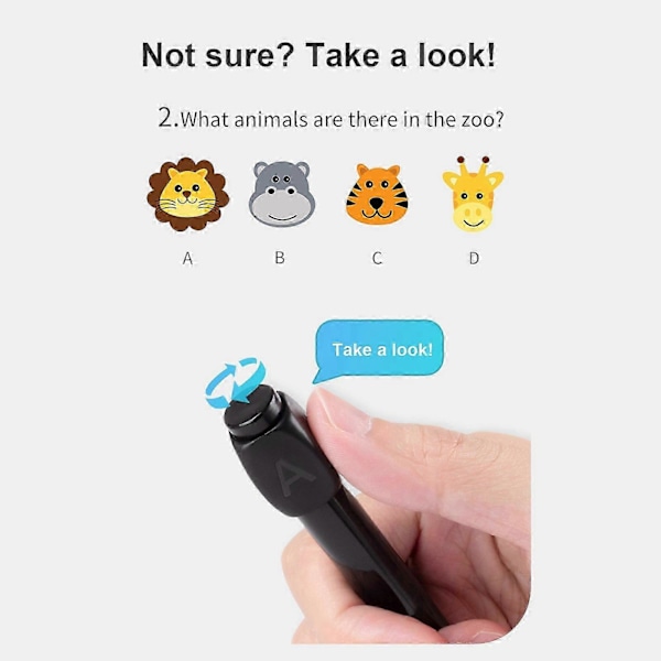 Fidget Spinner Penna Fidget Penna Spinner med ABCD Rotationskåpa Anti Stress Ångestreducerare Kulspetspennor Ny