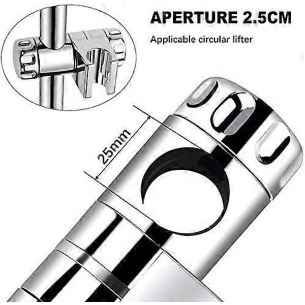 Handduschhållare, Väggstång Duschstång Justerbar Skåra ABS-plast Kromfinish, 18-25mm Ytterdiameter Slide