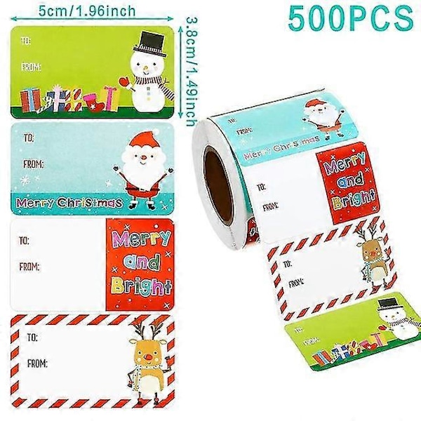 500 st Kuvert God Jul Dekorationer För Hemmet 2023 Jul Xmas Förslutningsetiketter DIY Gåvor Presentförpackningsdekaler