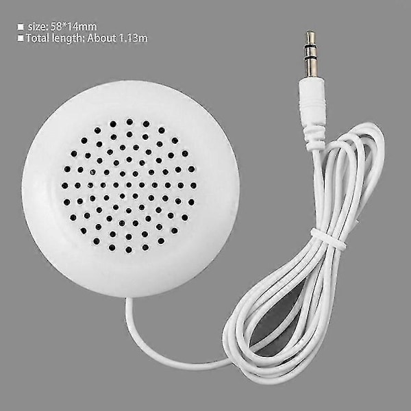 Mini 3.5mm Jack Trådbunden Kuddhögtalare för MP3 MP4 CD-spelare Telefon Radio