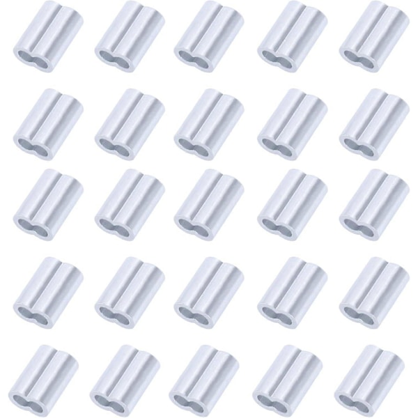 25 st 6 mm Aluminium Krymphylsor för Stål Gummi Kabel