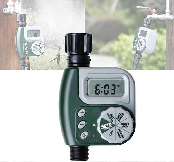 Vattentimer, Automatisk bevattningskontroller för utomhusbruk Elektronisk slangtimer för sprinkler, Flera program (C)