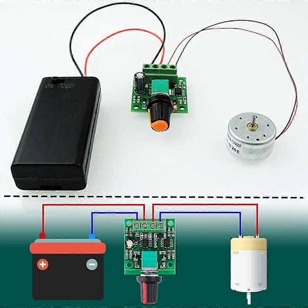 4 st 1,8V 3V 5V 6V 7,2V 12V 2A PWM Hastighetsregulator DC Motor Spänningsregulator, LED Dimmer, Justerbar Kontrollbrytare