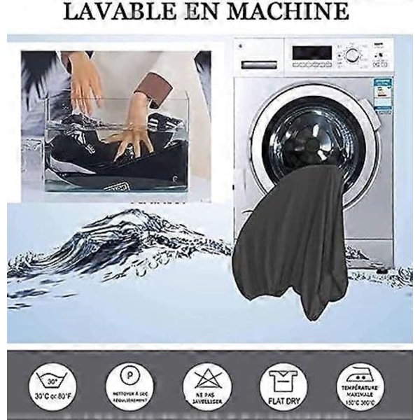 Stretch Sofföverdrag med Armstöd Grå 1-Sits Sofföverdrag Universal Elastiskt Möbelskydd (90-140cm)