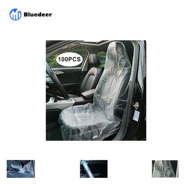 100-pack engångssitsskydd, Bluedeer transparenta plastsitsskydd