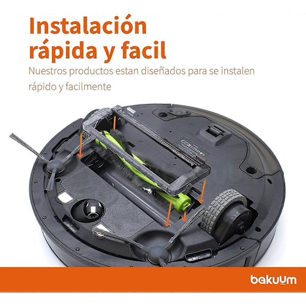 Set med 2 huvudborstar, centralborste för iRobot Roomba Combo R1138 / R111840 och tillbehör för robotdammsugare