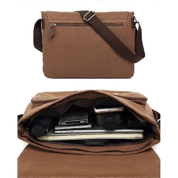 AUGUR Herr Enkel Axel Crossbody Messenger Canvas Väska