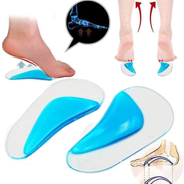 2 par Gel Arch Support innersulor, silikonortop