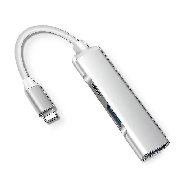 OTG för Apple till USB 3.0 USB-hubb 3.0 USB OTG-adapter för iPhone iPad iOS Lightning till USB-hubb 3.0 med Lightning-laddningsport