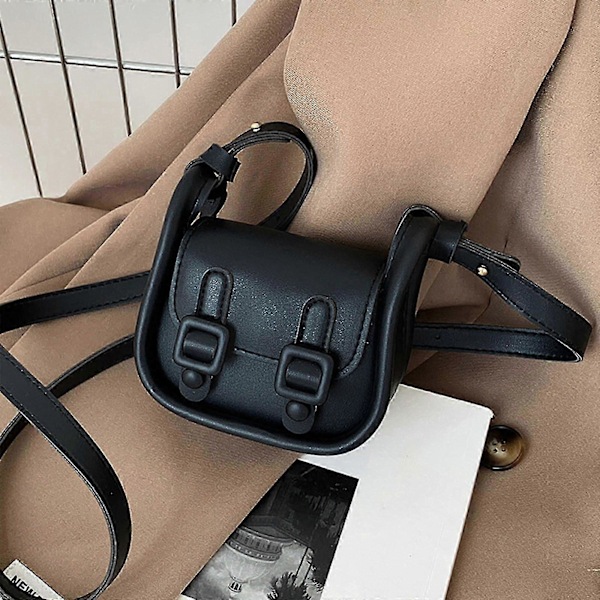 Mini Handväska Dam Söt Liten Axelväska Casual Satchel PU Läder Handväska