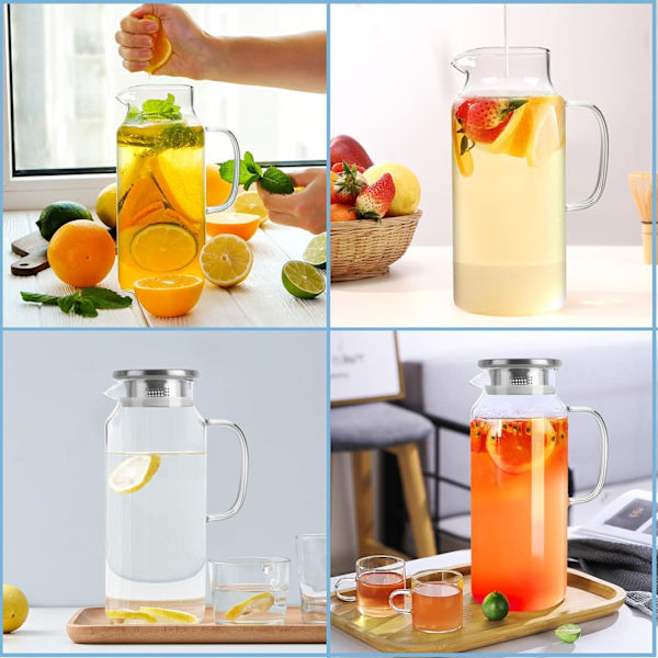 Karaff 2 liter 71 uns, glaskaraff med lock