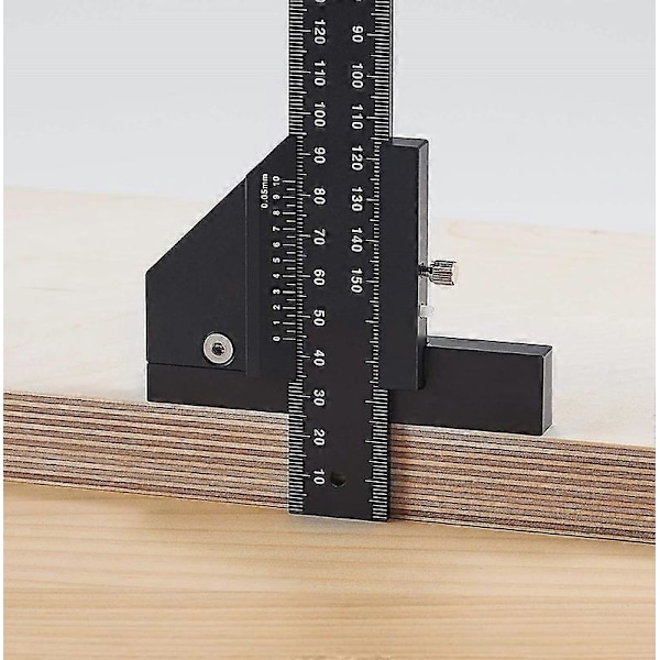 Snickarvinkel, Multifunktionell, T-formad i Aluminium, 0-280mm Mätverktyg, 0.02mm Noggrann Mätning