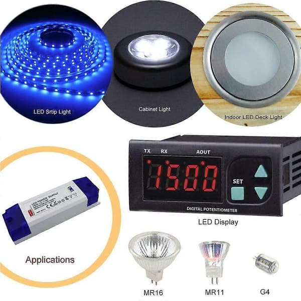 1st 12V LED transformator, 0-36W, konstant spänning strömförsörjning, LED-lampor MR11 etc