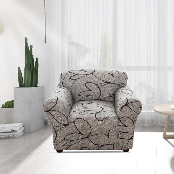 Polyester Sofföverdrag Elastiskt Stretch Soffskydd Överdrag 1-sits 90-130cm