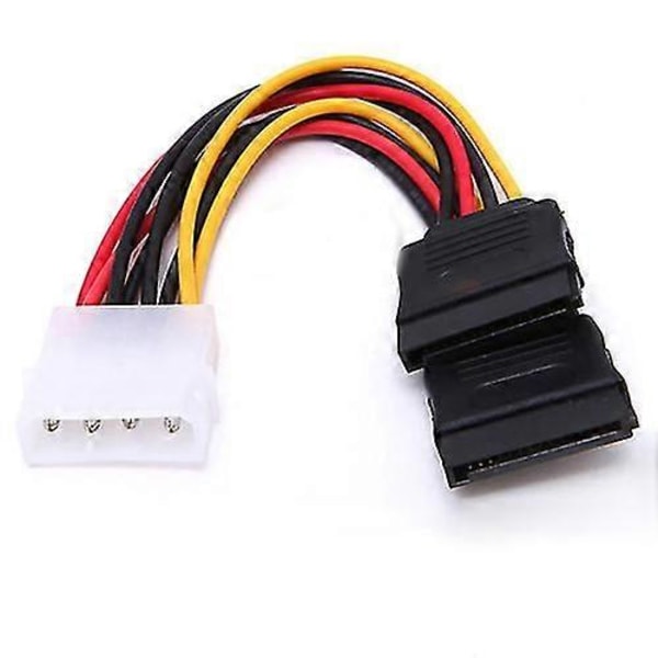 4-Pin IDE Molex till 15-Pin 2 Seriell SATA Hårddisk Strömadapterkabel