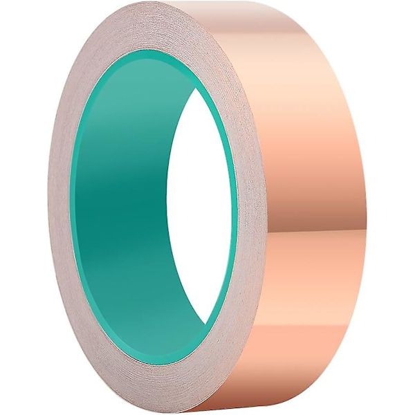 Aluminiumfolietejp, dubbelsidig ledande tejp för gitarr, EMI-skärmning, jordning och lödning (30mm X 20M)