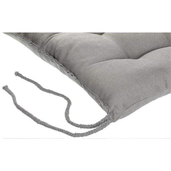 Set med 2 Polyester Trädgårdsstolsdynor/Trädgårdssittdynor - Färg Grå
