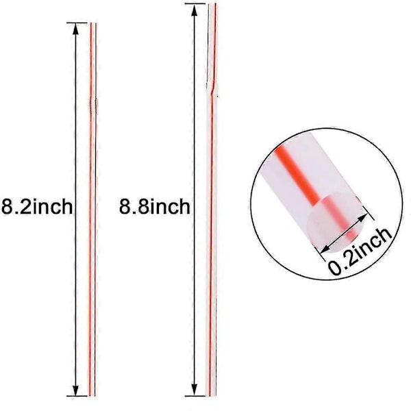 200 st Plast Sugrör Engångs 20 cm