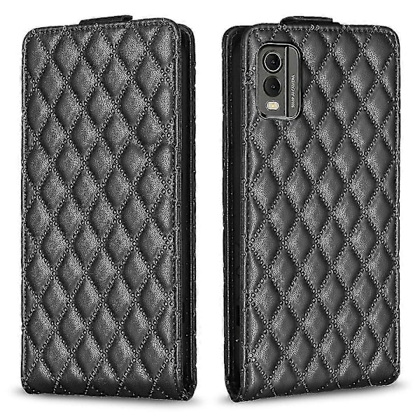 Smartphonefodral för Nokia C32, Vertikalt Flip Ställ Kortplatser Präglat Läder Telefonskal