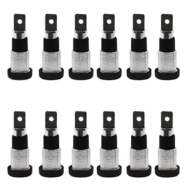 12st 4mm Banankontakt Uttag Hona Adapter Panelmontering Bindningsstolpe M4x28mm Perfekt För Testutrustning 30-60vdc