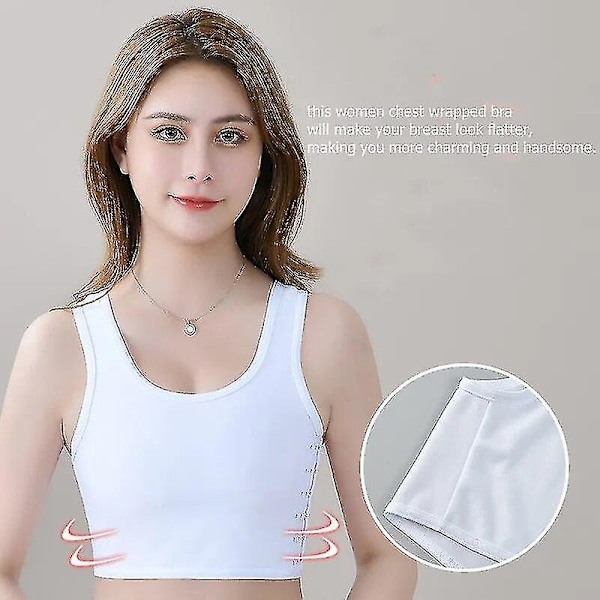 Bröstbindare för Kvinnor Tomboy Lesbisk Korsett Transvestit Sommar Sidospänne Kort Linne Underkläder Formare Bustier Bröstbindare KR-rx