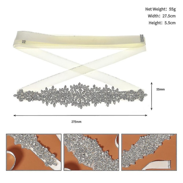 Brudbälte Inlagd Strass midjekedja, Bridesm
