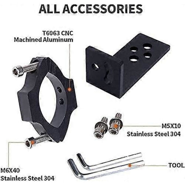 2-pack Motorcykel Gaffelrörsklämmor Horisontell/Vertikal Installation LED Ljusramp Fäste 22mm-36mm