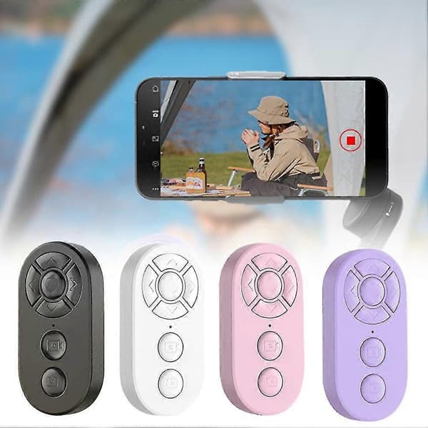 Uppladdningsbar Bluetooth Fjärrkontroll 7 Knappar Trådlös Mobiltelefon