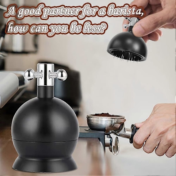 Ny 58mm Nål Kaffe Tamper Distributör Espresso Omrörare Omrörningsverktyg Rostfritt Stål Espresso Kaffe Omrörare Nål Distributionsverktyg