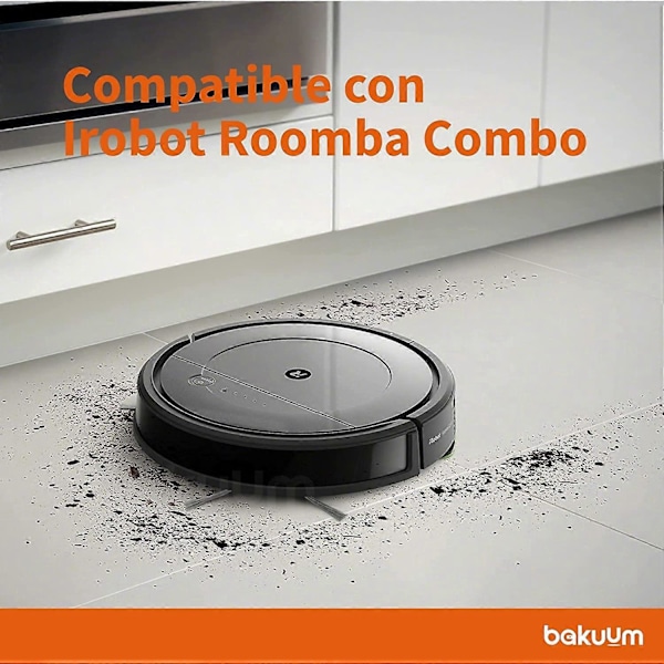 Set med 2 huvudborstar, centralborste för iRobot Roomba Combo R1138 / R111840 och tillbehör för robotdammsugare