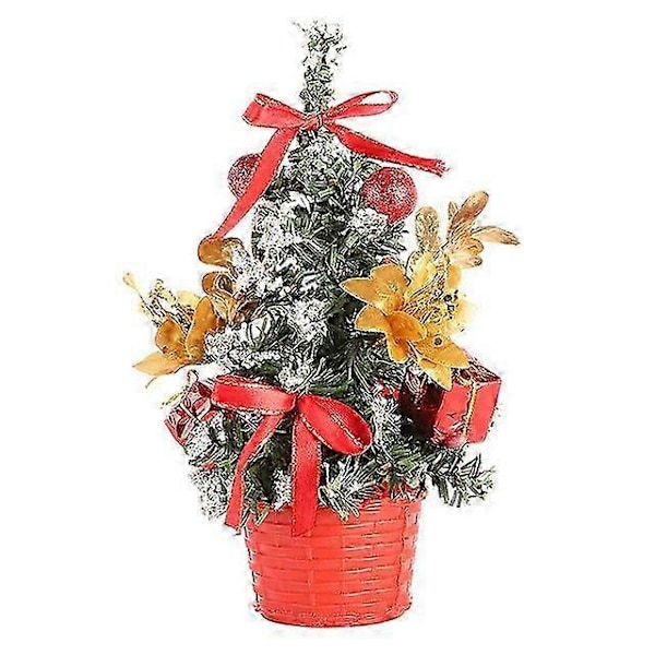 Mini Julgran med Ornament, 4 Delar