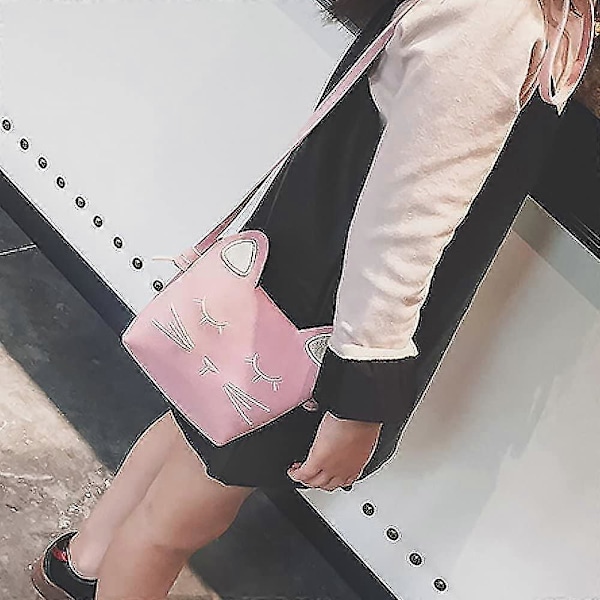 Ny Rosa 1 St Barn Kattväska För Små Flickor Småbarn Plånbok Crossbody Väska
