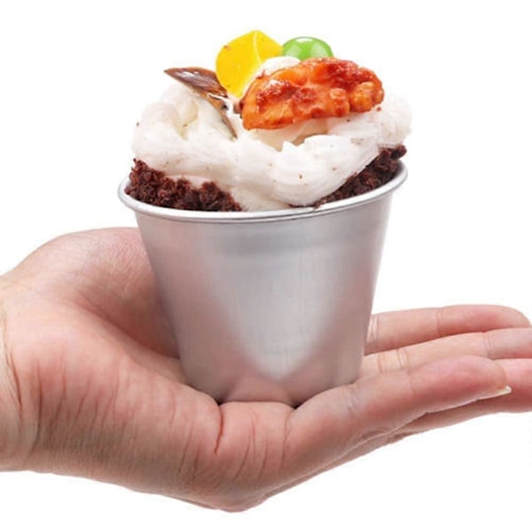 Mini Puddingform, 6 Delar Kakform Återanvändbar Non-Stick Bakplåtspapper DIY Kakformar Lätt att Rengöra för Pudding Tårtor