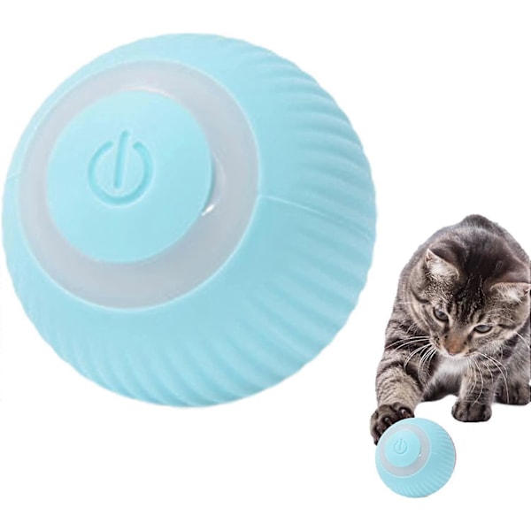 Smart Interaktiv Kattboll, Smart Interaktiv Kattleksak, 360 Graders Självroterande Kattboll, Smart USB Uppladdningsbar Kattboll