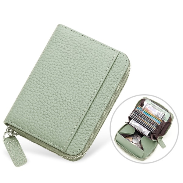 Plånbok plånbok gjord av läder case många kortplatser RFID-skydd