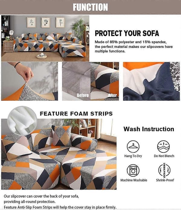 Överdrag Hög stretch elastiskt tyg 1 2 3 Överdrag för soffa loveseat överdrag (2-sits, schackbräde)