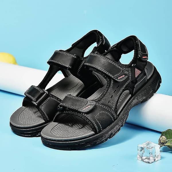 Herr utomhus sandaler i läder, strandskor