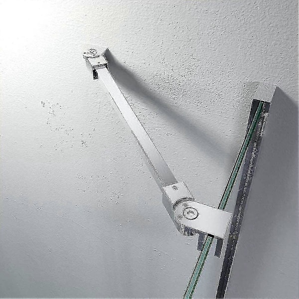 40 cm Rostfritt Stål Ramlös Duschdörr Fast Panel Vägg Till Glas Stödstång För 6mm 8mm 10mm Tjockt Glas A175