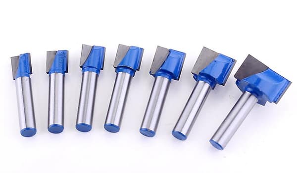 Borrbits 8mm Skaft Karbid Gravyrspets Professionellt Träbearbetningsverktyg, Silver