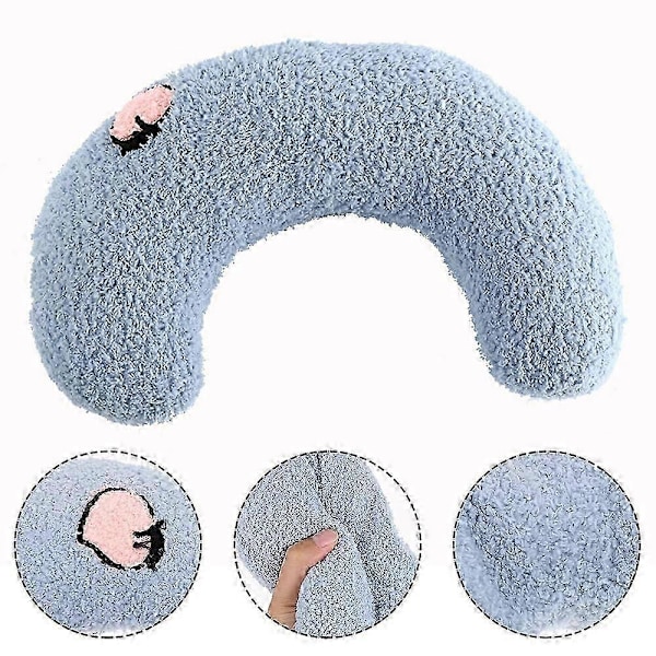 Mjuk Hundbädd Lugnande Kuddar Husdjurs Nackkudde för Små Hundar Ultra Mjuk Fluffig Husdjurs Lugnande Leksaker Halv Donut Cuddler
