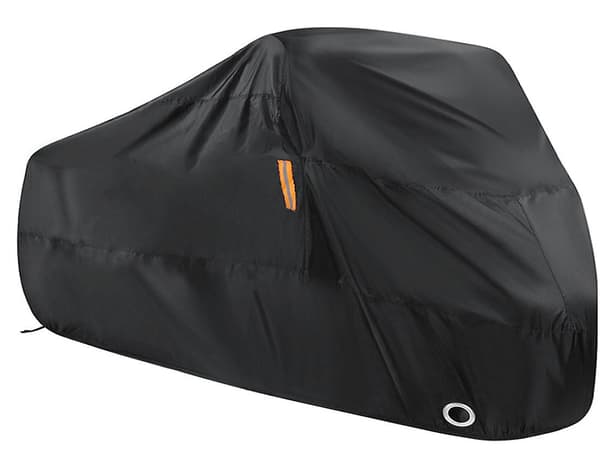 Motorcykelöverdrag med nyckelhålsdesign fram
