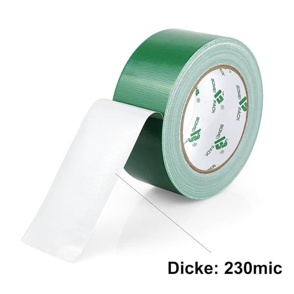 Grön Vattentät Vävtejp 50 mm x 30 m - 2 Rullar Grede Vävtejp Textiltejp - Extra Stark Vävtejp - Vattentät Tejp