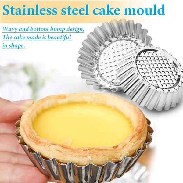 Muffinsform, minipai-form i rustfritt stål, muffinsform, bakeverktøy