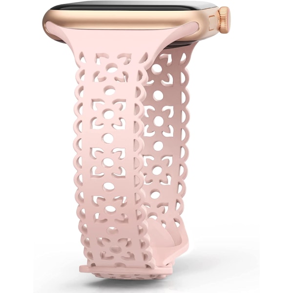 Spetsband i silikon kompatibelt med Apple Watch-band 40 mm Pink Sand 38mm/40mm/41mm