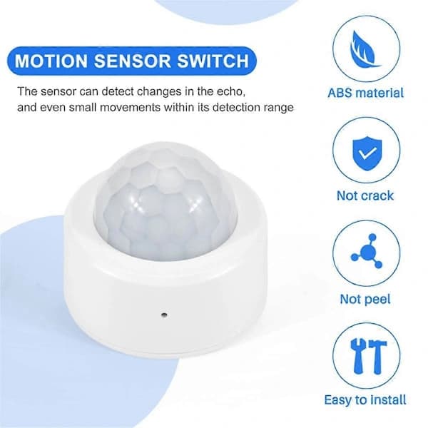 Tuya Zigbee PIR Rörelsesensor Människokroppsrörelsesensor Smart Life-kontroll Fungerar med Alexa Home