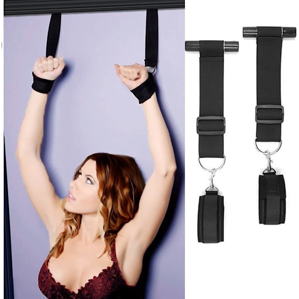 Dörrswing för vuxna - Restraints med 2 handledsmanschetter, Swing SM Cortex Set, Swing Plysch Handbojor, Leksak, Erotiskt Bondage Set för Par