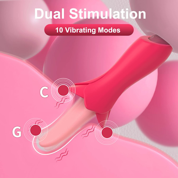 2025 Senaste Modell Rosformade Sexleksaker för Kvinnor Klitoris Sexleksaker G-punktsvibrator 10 Lägen