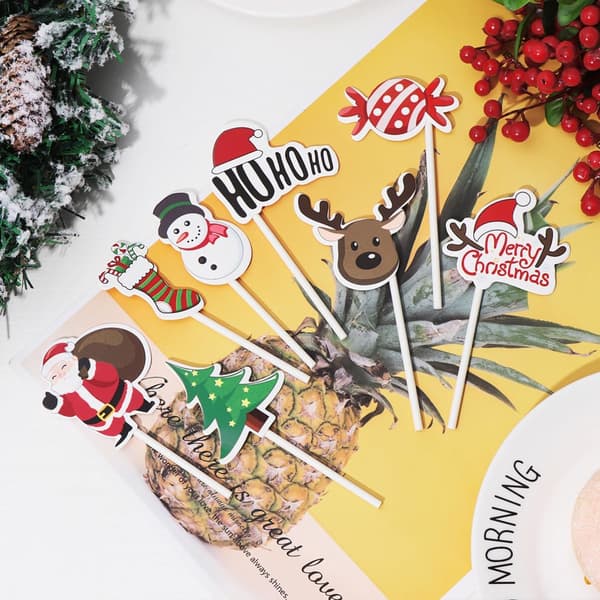 72 STK Jule Cupcake Toppere Kagepynt