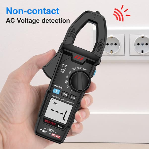 2025 Siste Modell Digital Klem-meter Multimeter TRMS 6000 Teller Spenningstester Amp Volt Meter, Auto-Rangerende Voltmeter Måler NCV AC DC