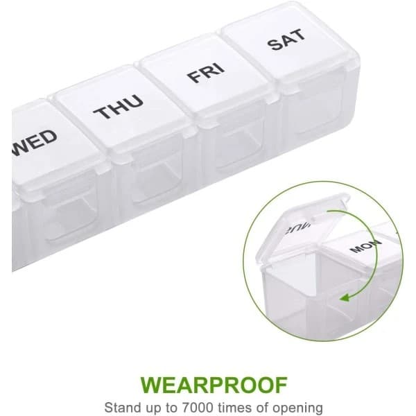 Extra stor veckopillerask (2-pack), daglig pillerask